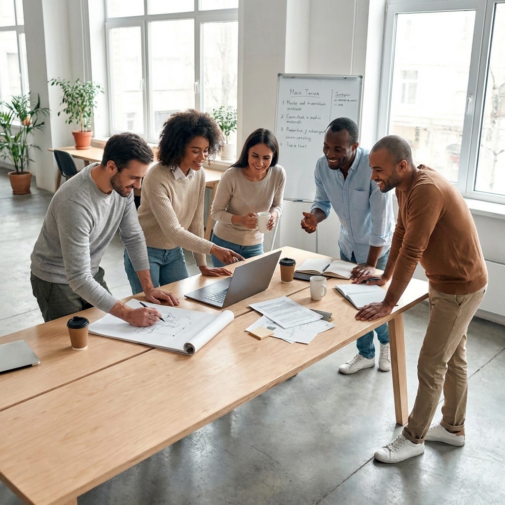 Teamarbeit im Treuhandbüro